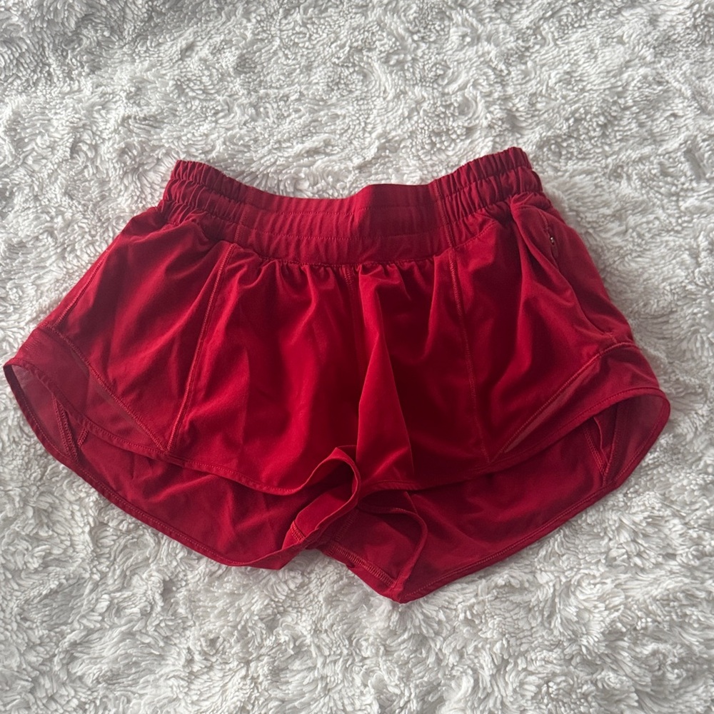 Women's Red lululemon Athletic Shorts